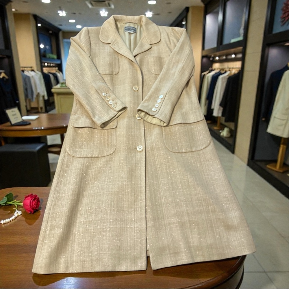 Agnona‎ Women's Vintage Silk Lightweight Coat Italy Size 52